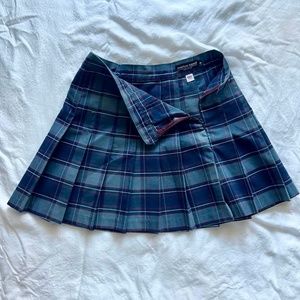 American Apparel School {enter pronoun here} Mini Skirt, MEDIUM - Checkered Blue